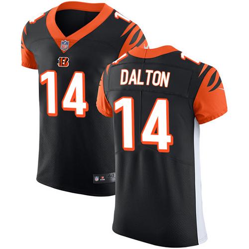 Nike Bengals #14 Andy Dalton Black Team Color Men's Stitched NFL Vapor Untouchable Elite Jersey